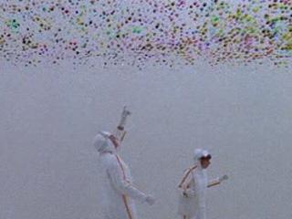 Grandpa Joe points out young Mike for Mrs. Teavee